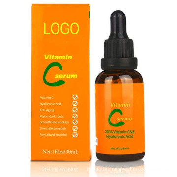 Private Label 20% Vitamin C&E Hyaluronic Acid Serum Whitening Face Vitamin C Serum